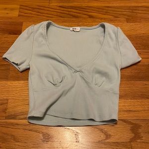 Light blue crop top
